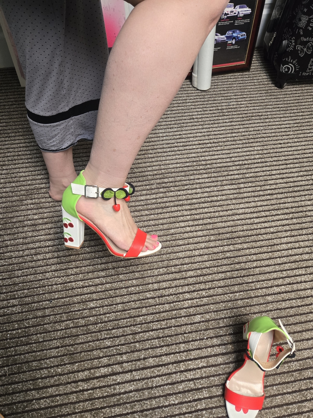 NWOT SHEIN Cherry Block Heel Sandals